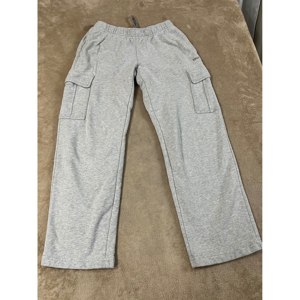 TNA Aritzia Sweatfleece Terry Fleece Mega Fit Joggers Women Size XS(26) Gray EUC